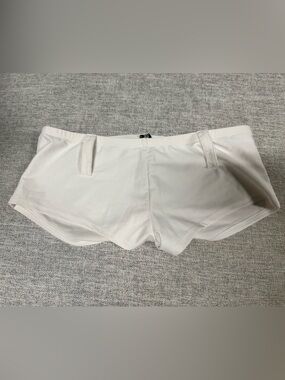 Forplay White High-Waist Bike Shorts